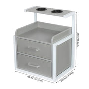 Wandkast - Hangkast - Muurkast - Opbergmeubel - Voor kapsalon - Opbergkast met wandmontage -Grijs/Zilver