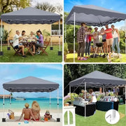 Gazebo Zyrell - Pergola - Paviljoen - Partytent - Strandtent - Voor Terras, Feest en Achtertuin - 3x3m - Grijs
