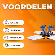 Zeefdruk set 360 graden - Roterende machine - Geschikt voor inkt of verf - 54x45 cm - Textiel - Dubbel Laags - Frame - Voor T-shirts & Textieldruk