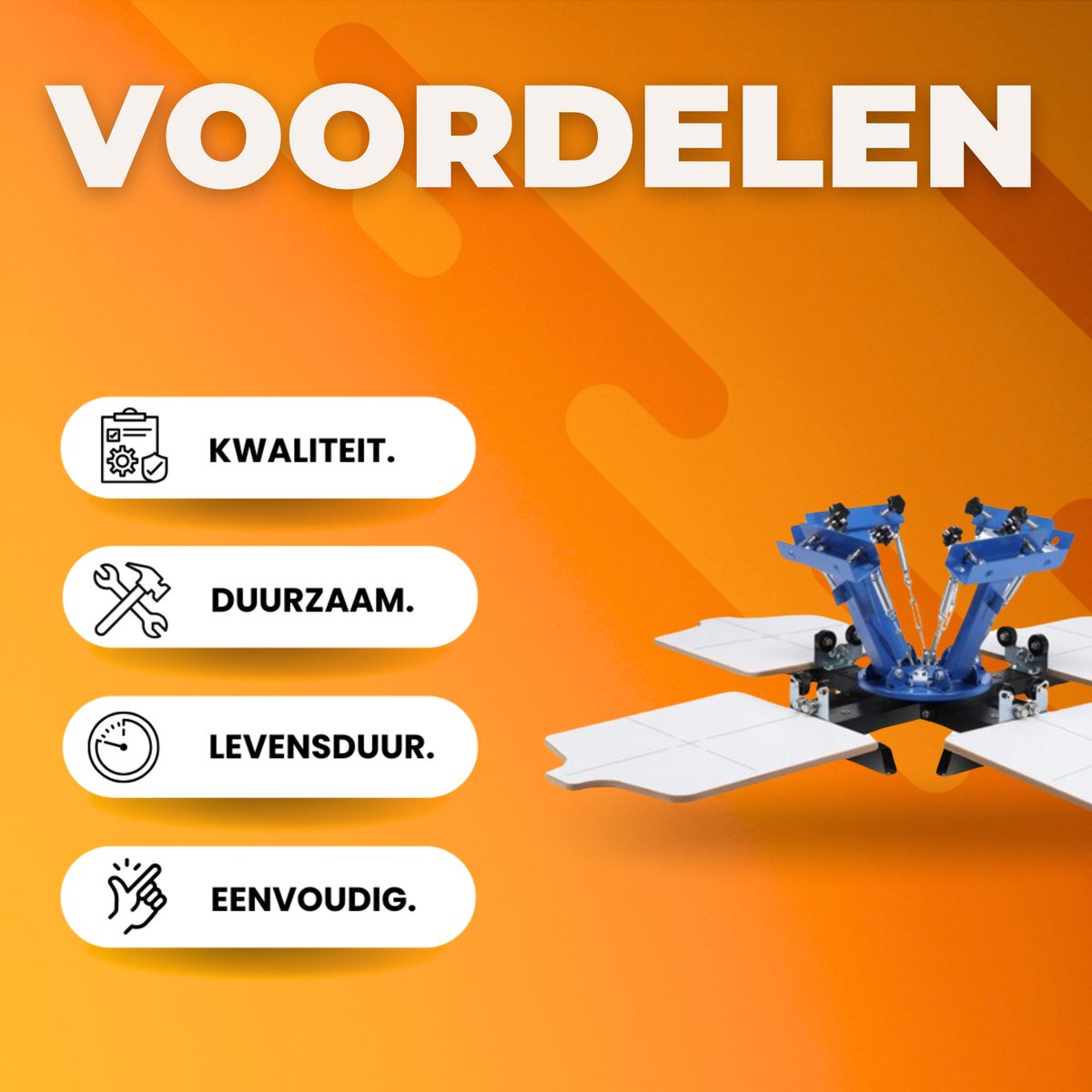 Zeefdruk set 360 graden - Roterende machine - Geschikt voor inkt of verf - 54x45 cm - Textiel - Dubbel Laags - Frame - Voor T-shirts & Textieldruk