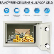 Digitale Stalen Beveiligingskluis Arvento - Commerciële Kluis - Wandmontage - 2 Sleutels - 4.6L