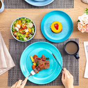 Lustré Serviesset - 16 delig - 4 persoons - 2 kleuren blauw - Dinerborden - Bordenset - Diepe borden - Ontbijtborden - Servies - Keukenservies