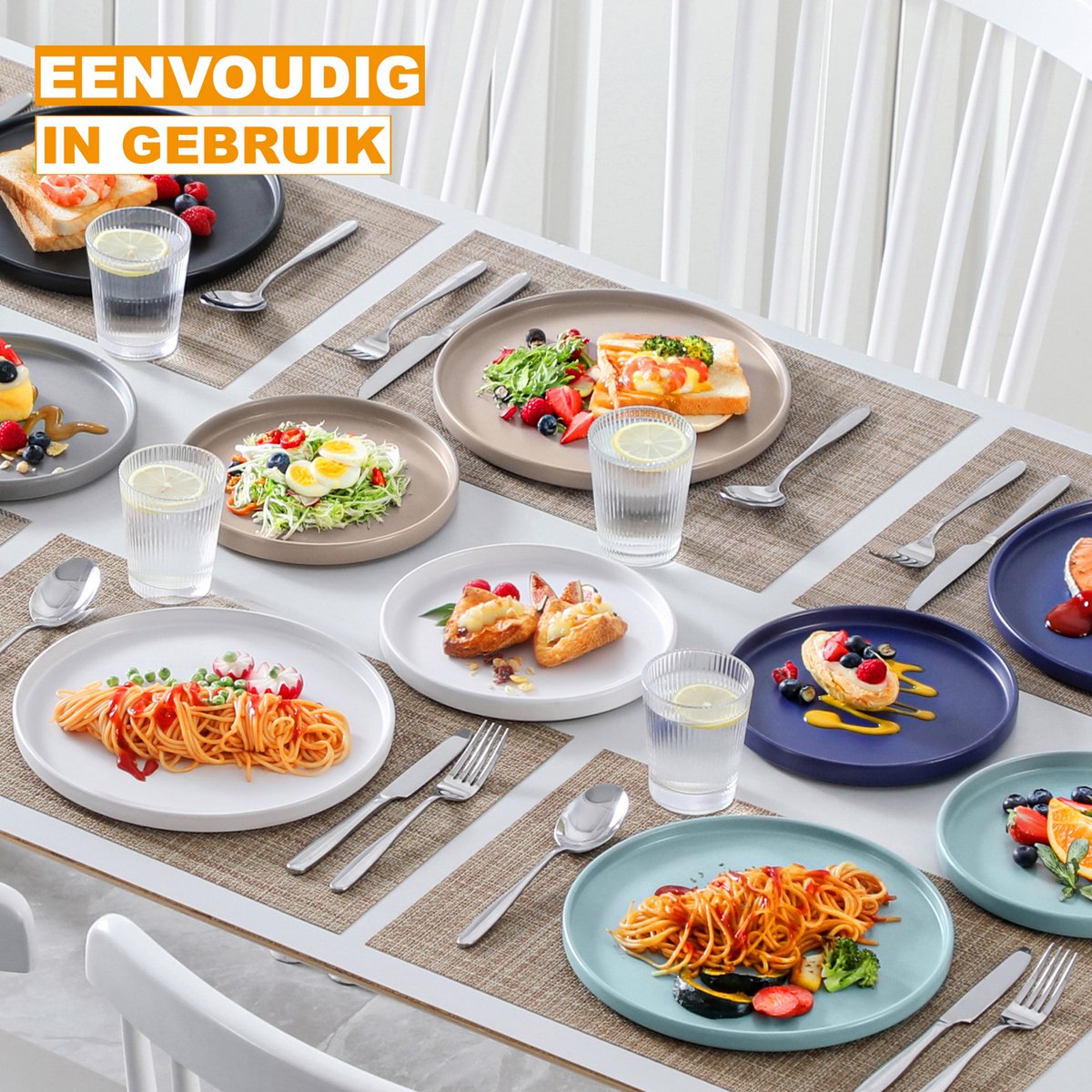 Marlito Dessertkommen - 6 delig - 6 persoons - Kommen - Diepe borden - Dinerborden - Bordenset - Ontbijtborden - Servies - Keukenservies