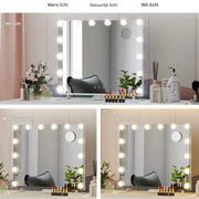 Make-upspiegel met Verlichting - Verlichte spiegel - Mirror - 14 Dimbare LED-lampen - voor Kleedkamer & Slaapkamer