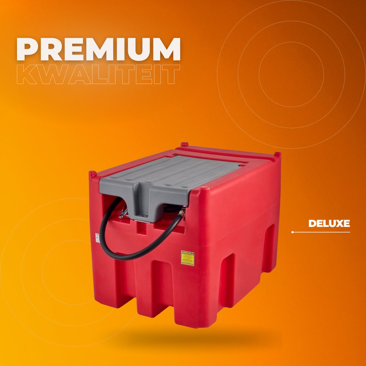 Draagbaar Dieseltank - 440L - Jerrycan - Brandstoftank - Brandstoftank - Mobiel Dieseltankstation - 40L p/min - 140W Mobiel Tanksysteem - Rood