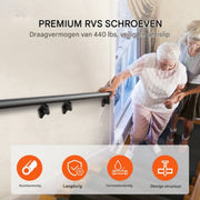 Trapleuning - Onderhoudsarme Aluminium Reling - 213 cm - 200kg Draagvermogen