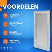 Diamant Wandspiegel XL - Woonkamer & slaapkamer - Rechthoek - Staand of hangend