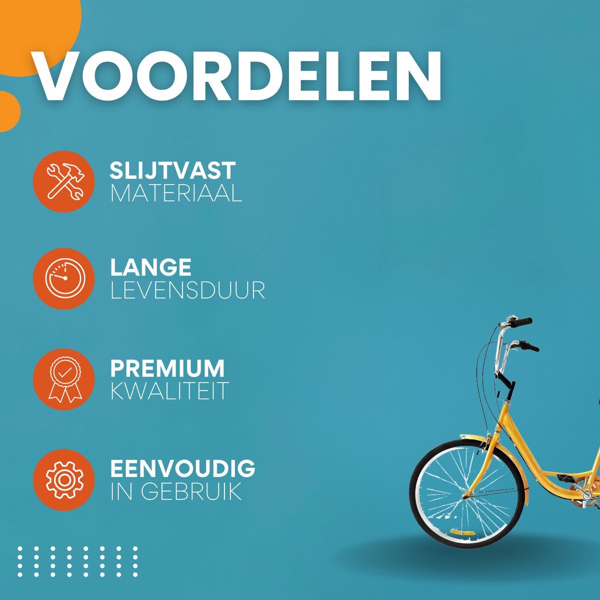 Driewieler Fioren voor volwassenen - 6 versnellingen - Fiets voor senioren - 24 Inch - Met mand - Voorrem - Geel