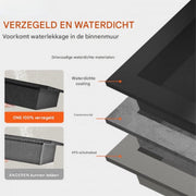 Wandnis Deluxe - Douchenis - Douchebak - Nis - Nismontage - 10x40x101 cm - Betegelbaar en Waterdicht - Voor Badkamer/Slaapkamer
