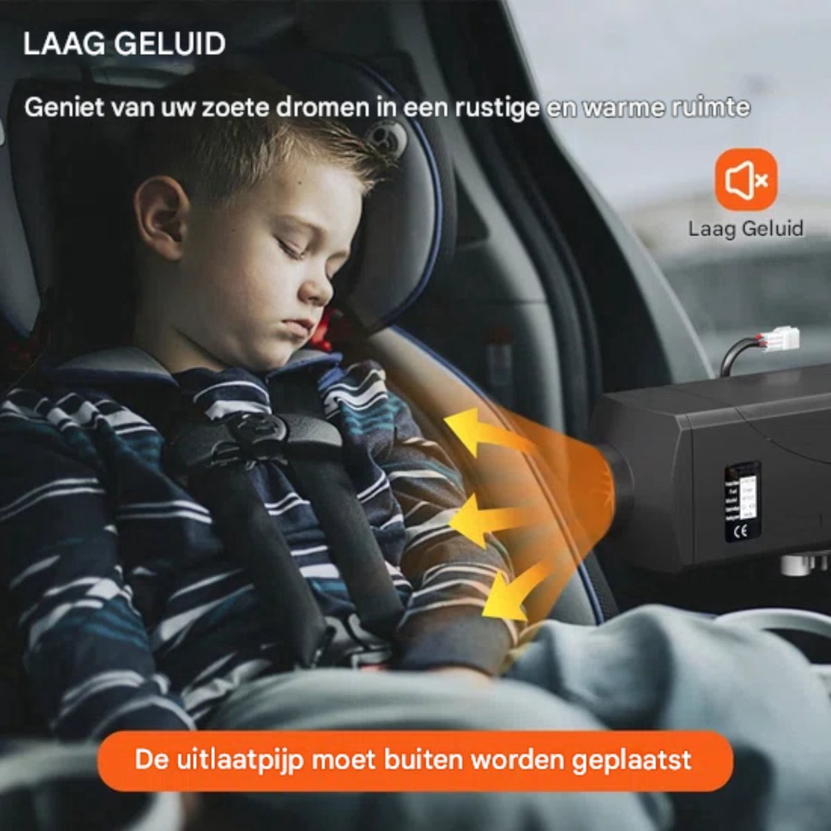 Happyment standkachel - Dieselkachel - 12V - LCD schakelaar - Auto, vrachtwagens Verwarming