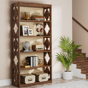 Boekenkast Zaro - Bruin - 6 Lagen - Boekenrek Opbergrek - Voor Slaapkamer, Woonkamer of Kantoor