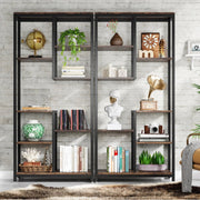 Vintage Boekenkast Browny - 80 × 30 × 176 cm - Boekenrek Opbergrek - Stellingkast - Geschikt voor Woonkamer, Kantoor of Slaapkamer