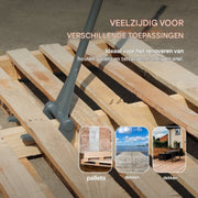Palletbreker PRO - Pallet Buster - 137,2cm Lamellenheffer - Roughneck - Koevoet breekijzer Incl. Handschoenen - 907KG