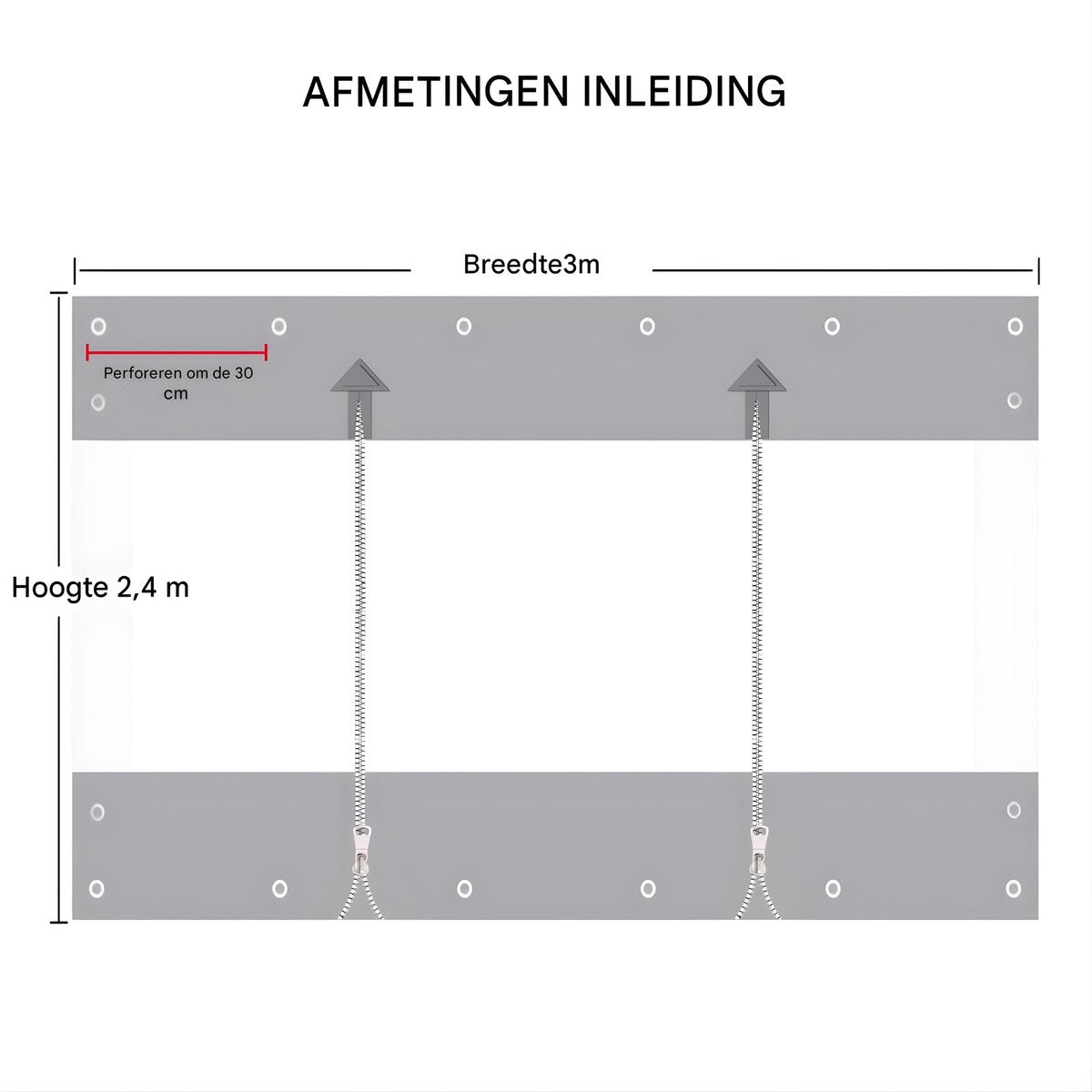 Zeildoek 300x300cm - Verranda - Dekzeil - Overkapping - Voor Terras, Pergola & Tuinhuis - Waterdicht - Wind - Donkergrijs