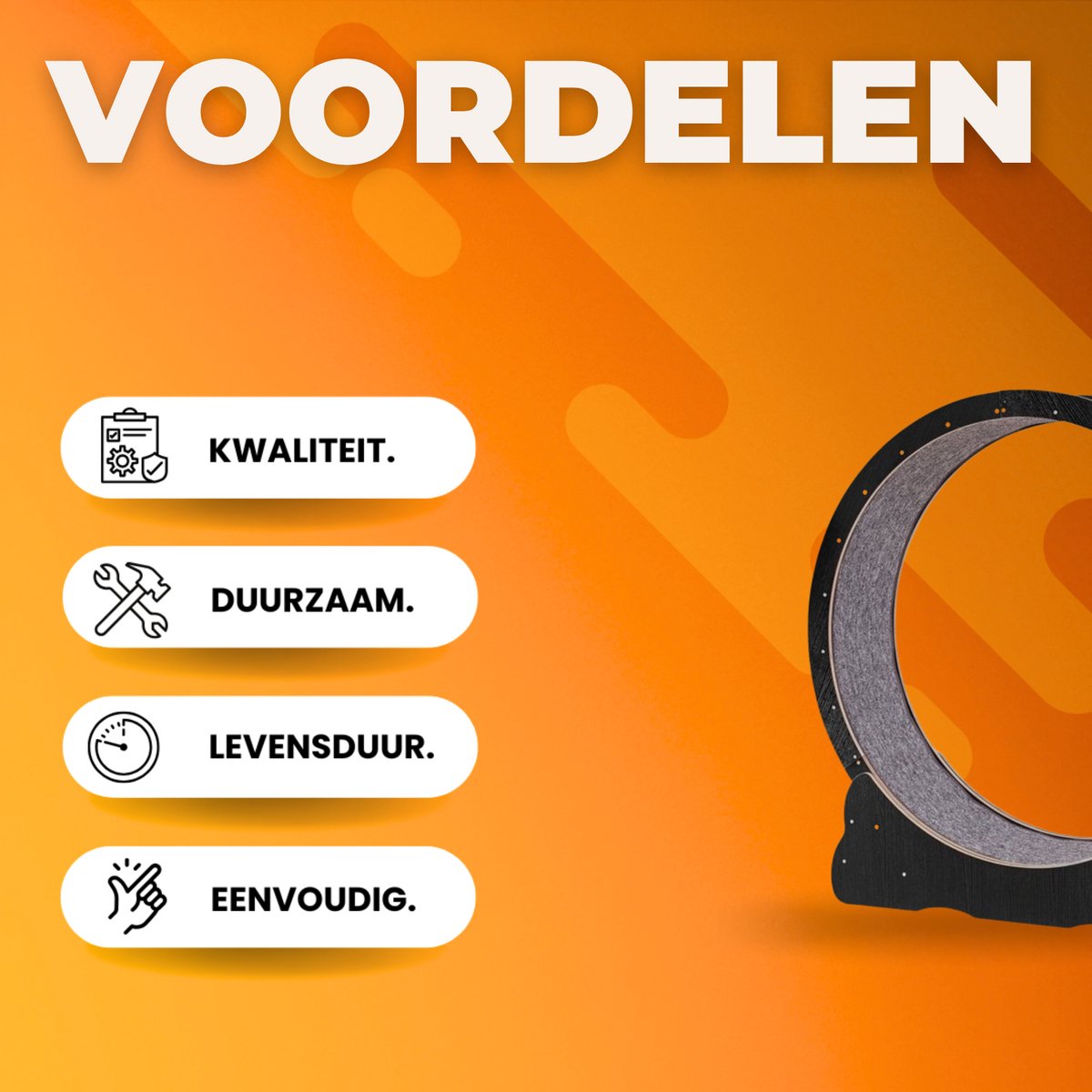 Kattenloopwiel - Katenwiel - 1100x345x1170 mm - Stil Loopwiel - Binnengebruik