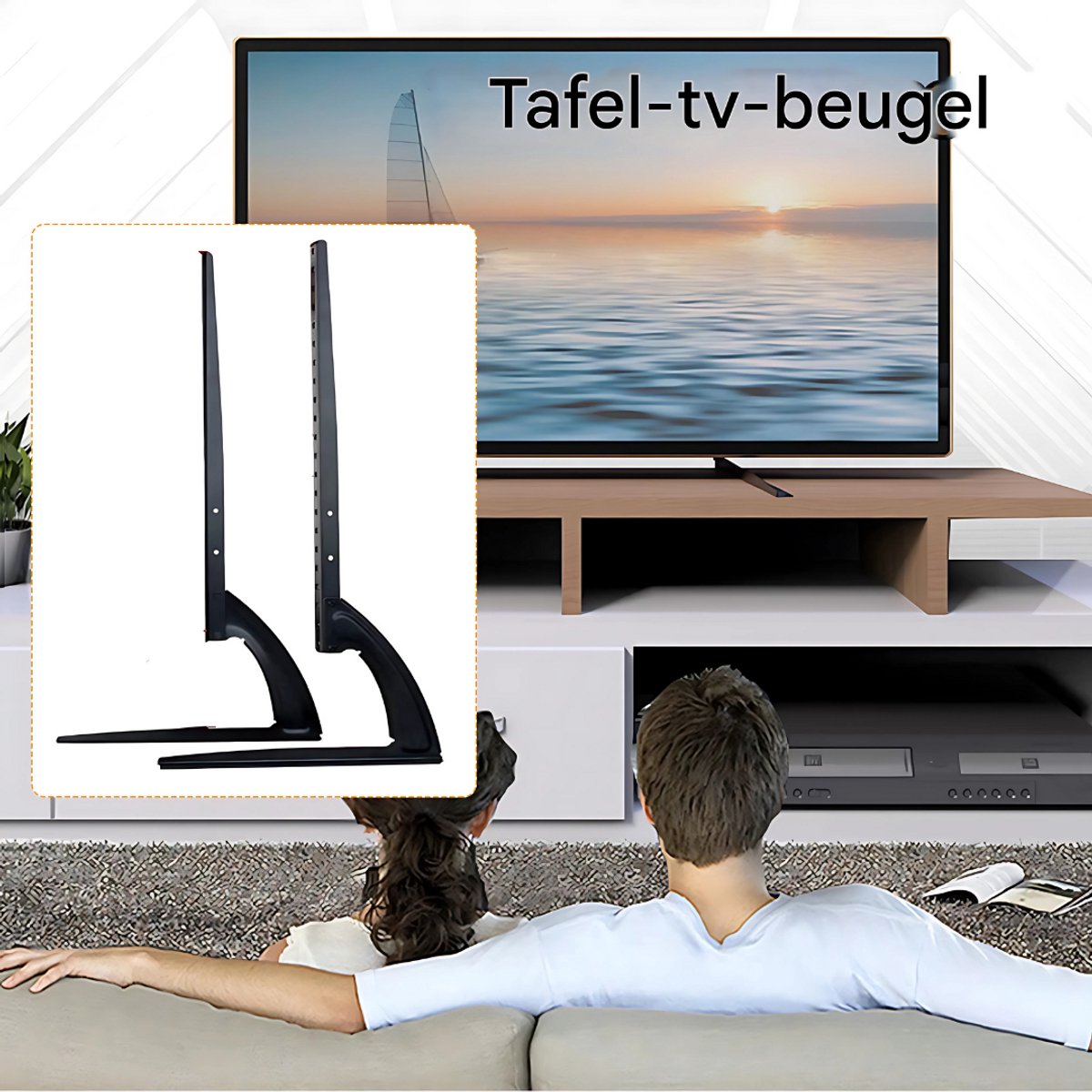 Universele TV beugel - Staand 32-70inch - In hoogte verstelbare voeten - Stevige metalen constructie