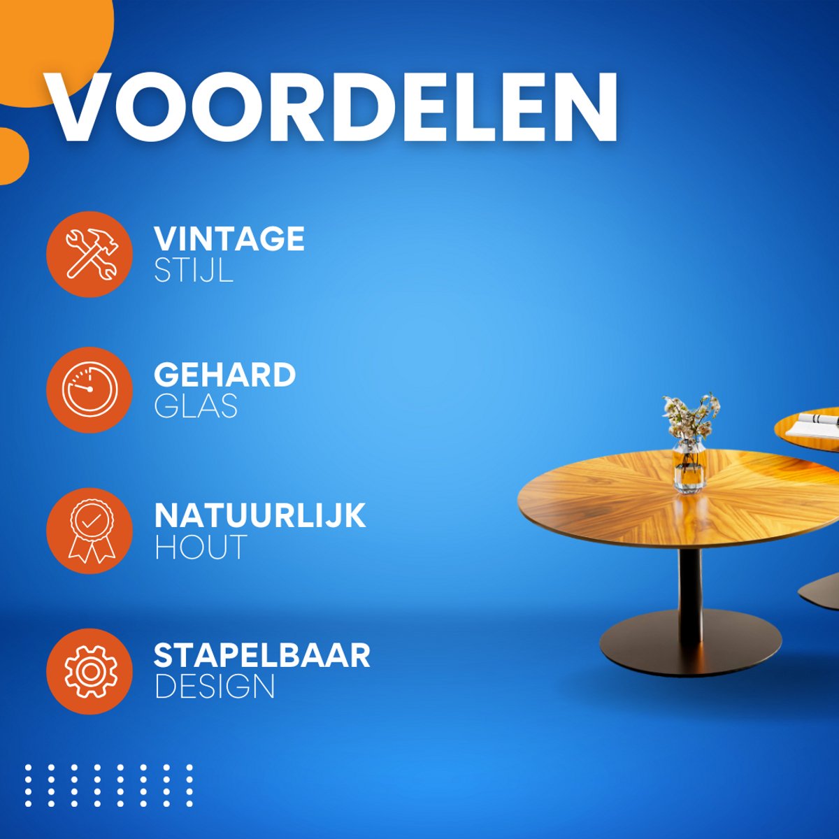 Marina Salontafel - Set van 2 - Beukenhout top
