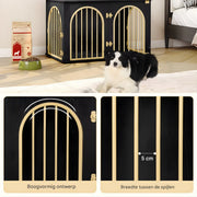 Hondenbench - Hondenkrat - Hondenkennel - Hondenhok - Voor Thuis & Binnengebruik - 3-Deurs - Zwart/Goud - 100cm