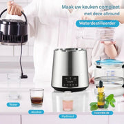 Waterdestilleerder Deluxe - Destilleerapparaat - RVS - Water Destilleren - met 4L Glazen waterkan