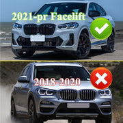 Voorbumper - Voor BMW X3/X4 G01/G02 2022-2023 - Auto accessoires - Niergrille - Diamant stijl - Gloss Zwart