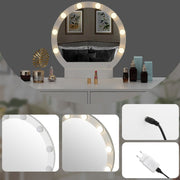 Happyment Kaptafel Deluxe - met hangende spiegel - Kinderen & volwassenen - Make up tafel voor meisjes - Black friday - Kerstcadeau