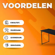 Bureau Nero - Met opbergvak - Voor Computer, PC en Laptop - Volwassenen - Thuiskantoor - 120cm