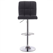 Barkruk - Zwart - Linnen - Verstelbaar - Industrial stijl - Set van 1