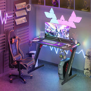 Gaming bureau Nevio Valora - Met LED verlichting - 140cm desk - Metalen poten