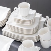 Crystal Bordenset – Ontbijtborden – 12 persoons – 60 delig – Marmerlook Keramisch – Eetborden – Kleurrijke presentatie
