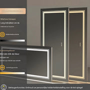 Badkamerspiegel Chateau - Met verlichting - 120x60cm - Spiegel voor Badkamer, Make-up & Wandmontage - Dimbaar licht