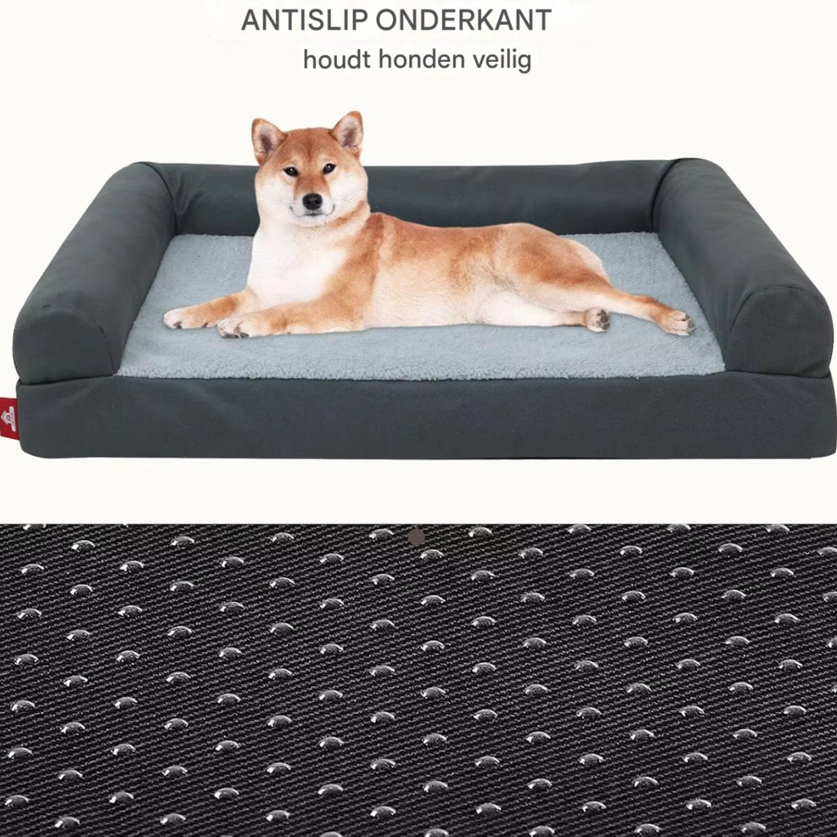 Hondenbench - 91cm - Hondenbed - Hondensofa - Hondenzetel - Wasbaar - Ook voor katten - Lichtgrijs
