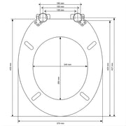 WC-bril - Toiletbril – Voor Toilet & Badkamer – Soft-Close - Grijs