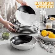 Valenza Serviesset - 16 delig - 4 persoons - Classy white - Dinerborden - Bordenset - Diepe borden - Ontbijtborden - Servies - Keukenservies