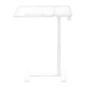 Laptoptafel - Bijzettafel - Bedtafel - Banktafel- Voor gebruik aan bed of kantoor - Verstelbaar - Wit