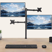 Monitor arm Quattro - Voor 4 schermen - Beugel - Voor kantoor en werkplek - Verstelbare bureausteun voor 4 schermen (10-27 inch) - Met universele basis