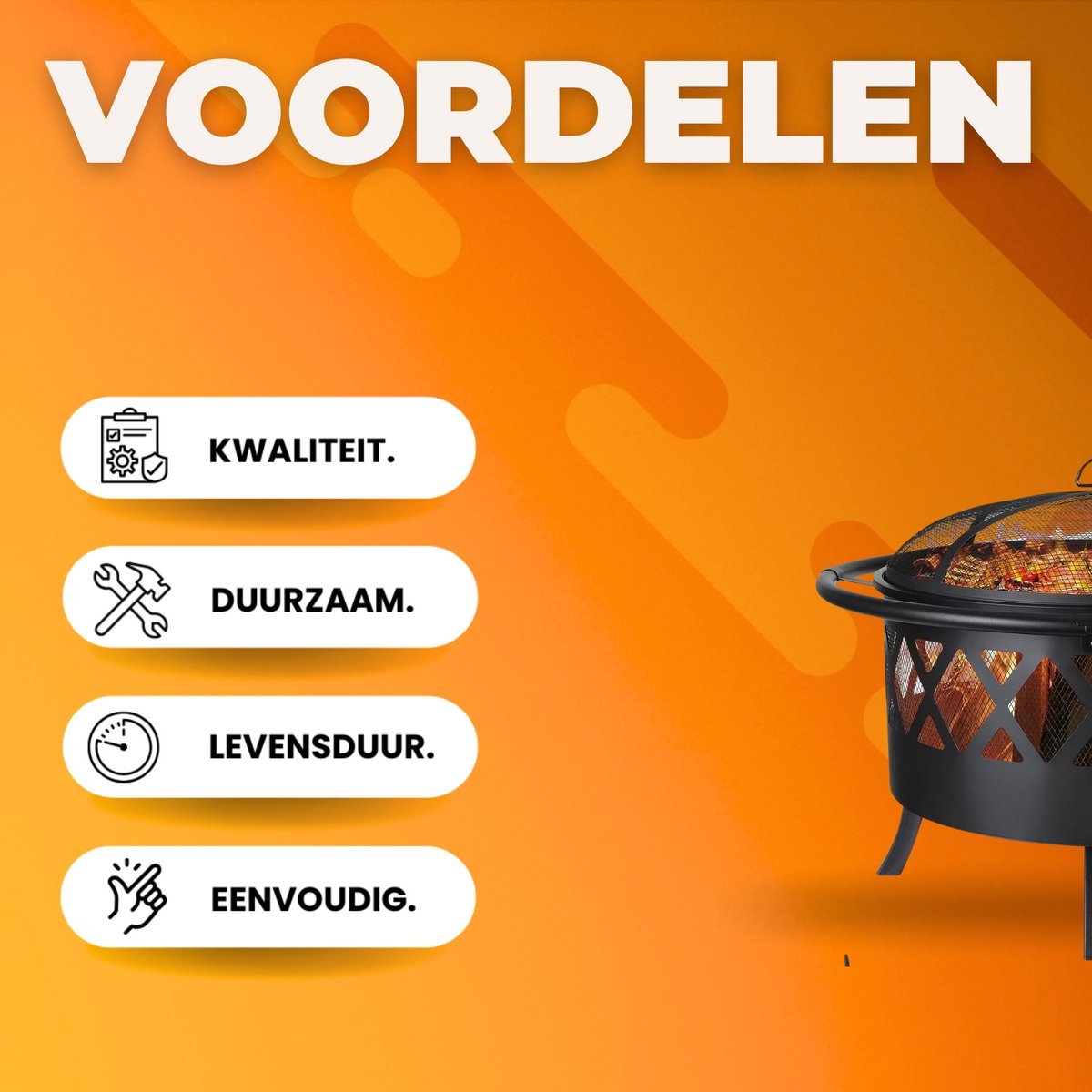 Vuurkorf Tavien met grillrooster - Tuinbarbecue - Vuurschaal - Terrashaard - Rookbarbecue - Voor Buiten BBQ - Voor tuin, terras en winterverwarming - Retro tuinhaard inclusief poker- en houtskoolrooster - Vuurplaats met vonkbescherming - Ø81 cm