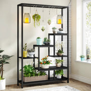 Plantenstandaard met 5 lagen - Plantenrek voor Binnen - 180cm - Plantenladder - Zwart