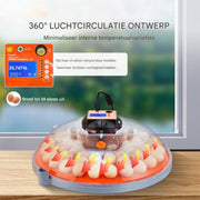 Broedmachine automatisch - Voor 48 eieren - Automatisch Roteren en bijvullen - Incubator