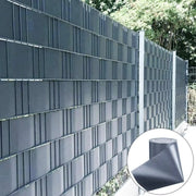 Happyment Privacy strip - Net schutting - Zichtbreeknet deluxe - Zichtdoek - Windbreekgaas - 50m x 19cm - Donkergroen