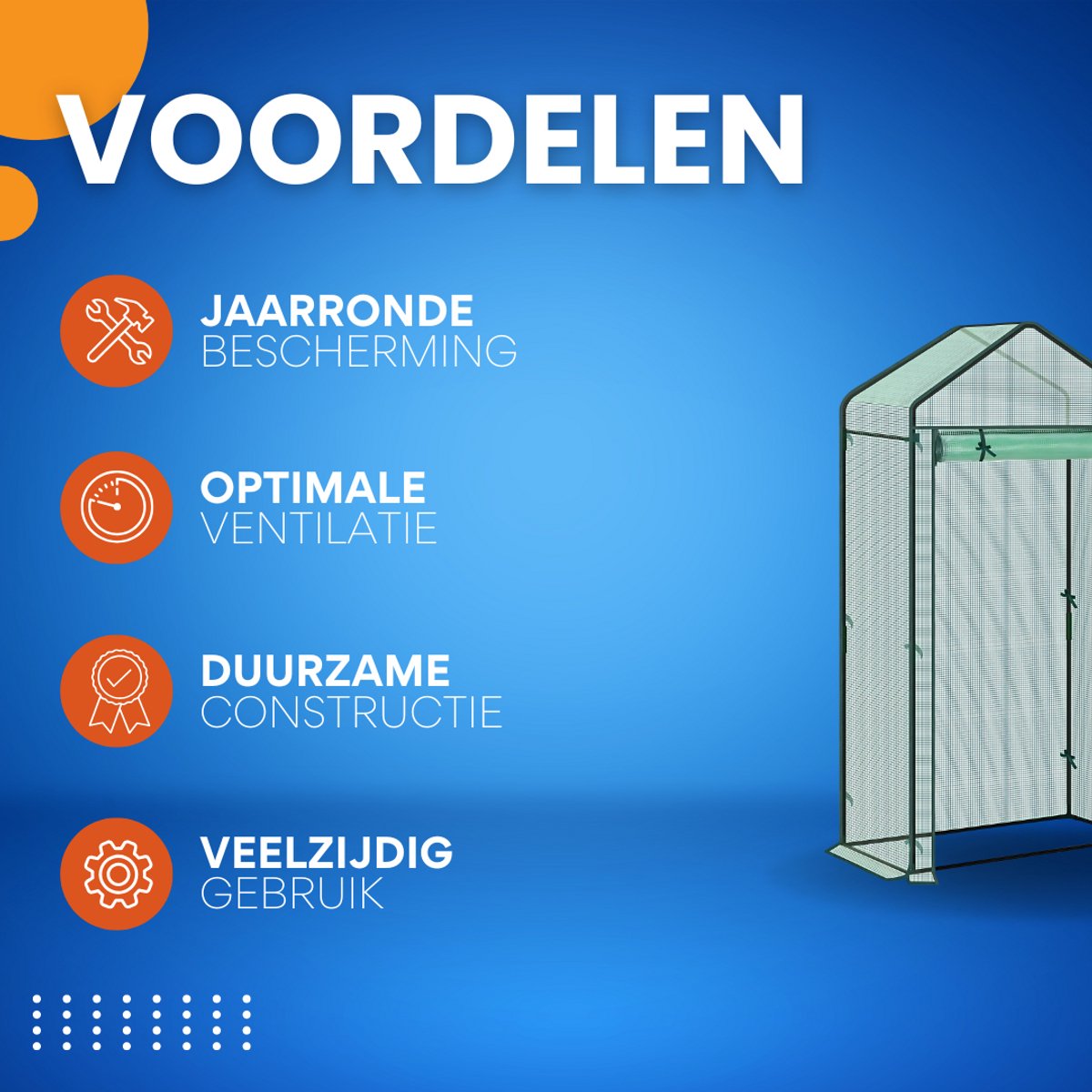 Foliekas Tuinkas - Winterbestendig - PE-folie 135 g/m² - Kweekhuis - Broeikas - Kweekkast voor tomaten & klimplanten - 100x50x190cm Groen