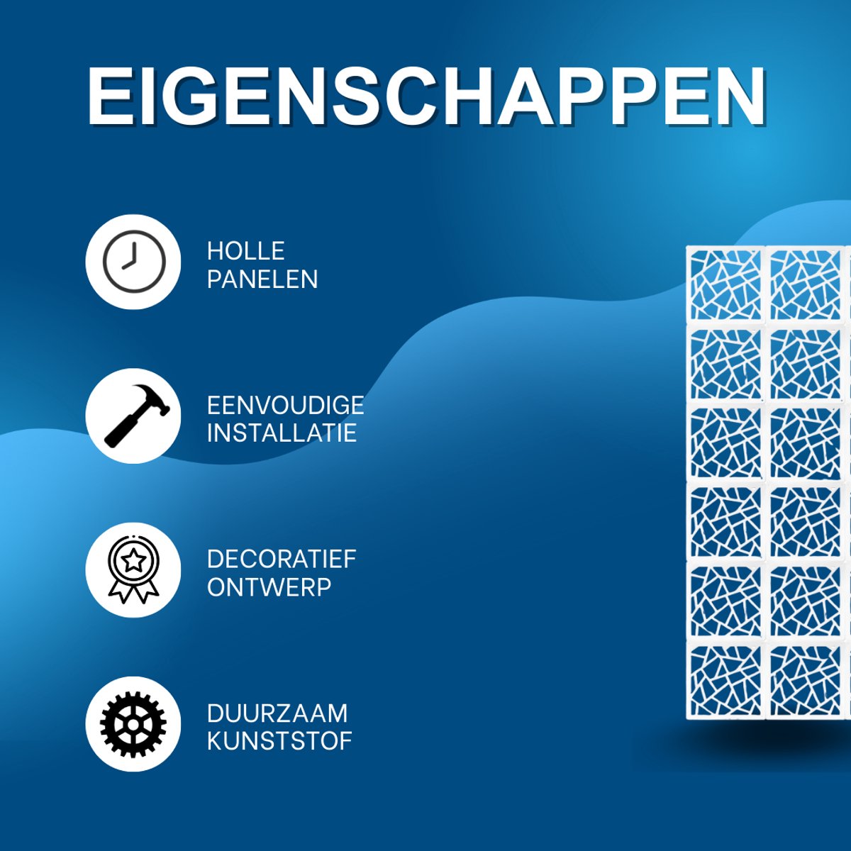 24 stuks - Moderne kamerverdeler - Kamerscherm - Scheidingswand - Privacyscherm - Voor woonkamer, slaapkamer en kantoor - Decoratie -
