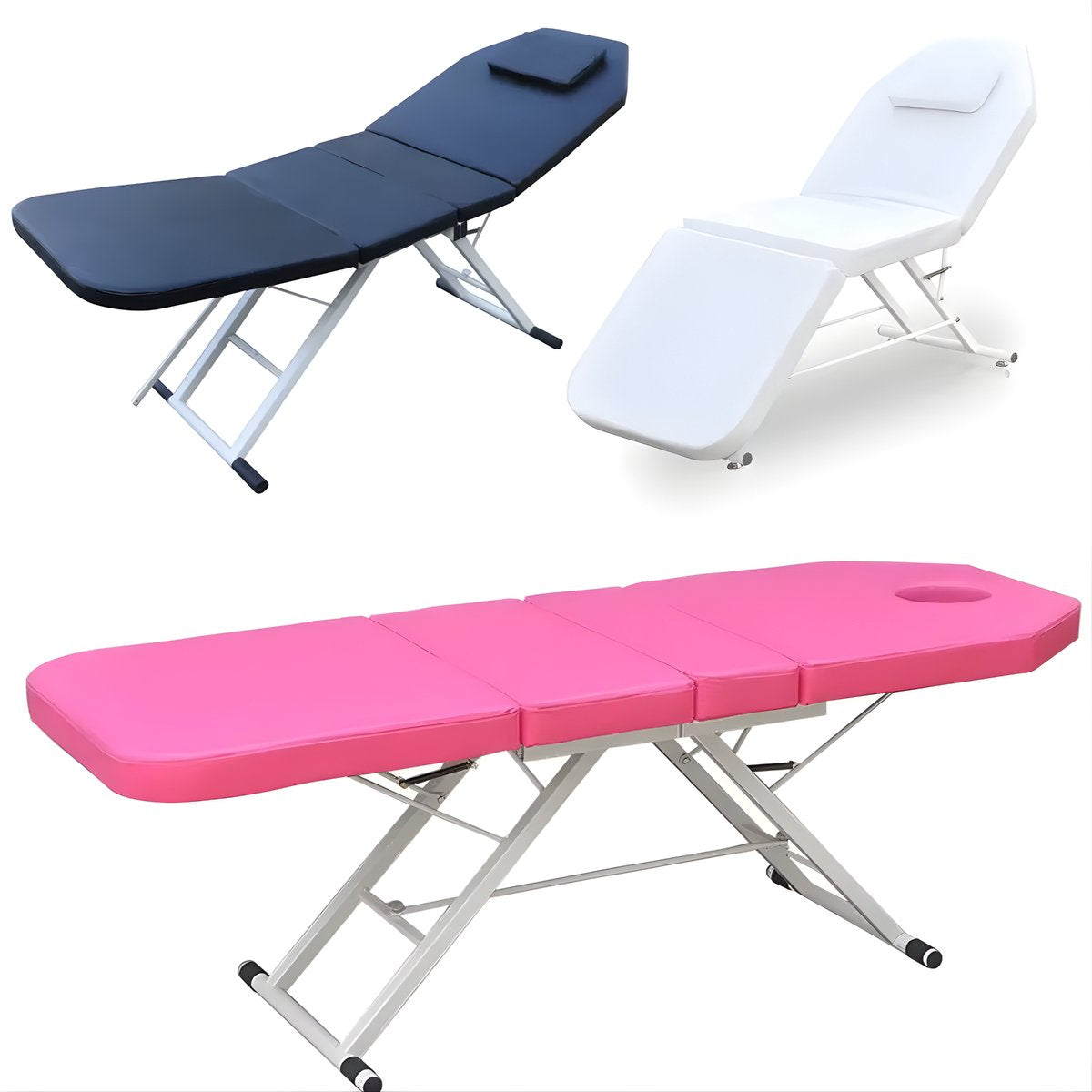 Massagetafel - Behandelbank – Voor schoonheidssalons en spa’s – Geschikt voor massage en tattoo - Roze