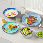 Sorella Serviesset - 16 delig - Blauw - Dinerborden - Bordenset - Diepe borden - Ontbijtborden - Servies - Keukenservies