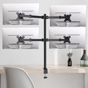 Monitor arm Quattro - Voor 4 schermen - Beugel - Voor kantoor en werkplek - Verstelbare bureausteun voor 4 schermen (10-27 inch) - Met universele basis
