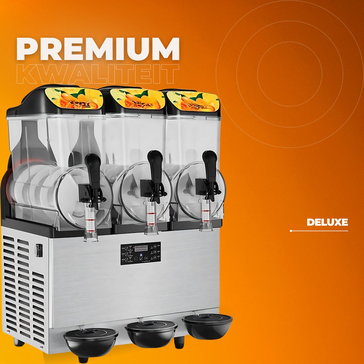 Slushy Machine - slush puppy maker- Ijsmachine- 1100W - RVS Smoothiemaker - Frozen Drink Maker 36L