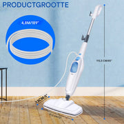 Elektrische Stoommop Tavien - 12 in 1 - 120 Graden Draaibare Kop voor Vloerreiniging - 5000W Stoomreiniger met 400ml Watertank