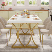 Eettafel - Keukentafel - Eetkamertafel - Voor 4-6 personen - Wit