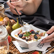 Opal Elegant Dinerborden – 6 persoons – 6 delig – Grijs Keramisch – Serviesset – Breakfast Plates