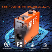Diesel Kachel Deluxe - Met Bluetooth en LCD Scherm - Timerfunctie - Afstandsbediening - Oranje