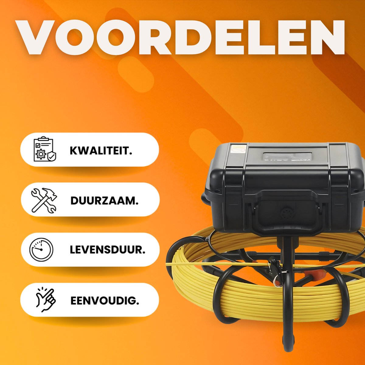 Endoscoop inspectie camera PRO - Rioolcamera - Inspectiecamera - - 50m Lokalisatie Apparaat voor Ondergrondse Leidingen